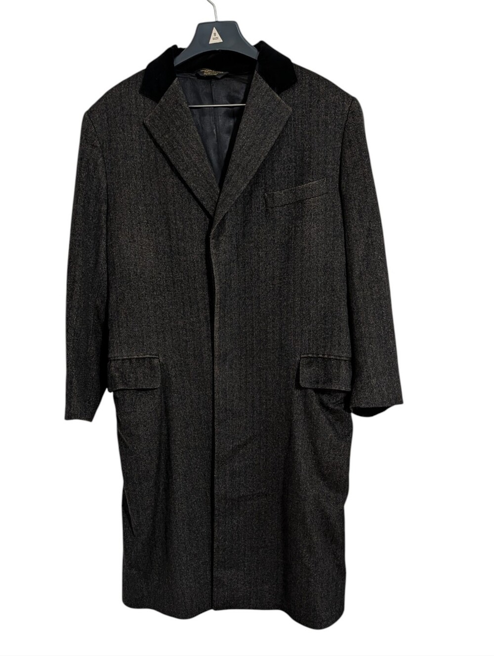 Vintage Saks Fifth Avenue Cashmere Overcoat Velvet Collar Men's 40R